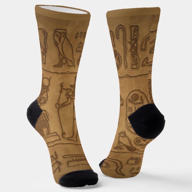 Chaussette Chaussettes d'art hiéroglyphique égyptiennes (Angulaire)
