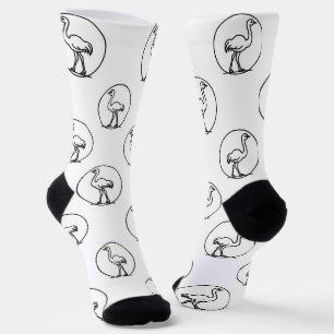 Chaussette Chaussettes d'autruche simples noir et blanc