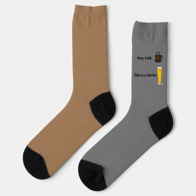 Chaussette Chaussettes de café gris et tressé (Gauche)
