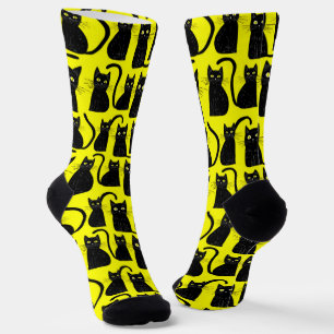 Chaussette Chaussettes de chat Noir amusantes