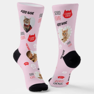 Chaussette Chaussettes de chat personnalisées Photo pour les