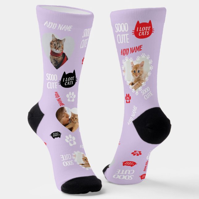 Chaussette Chaussettes de chat personnalisées Photo pour les  (Angulaire)
