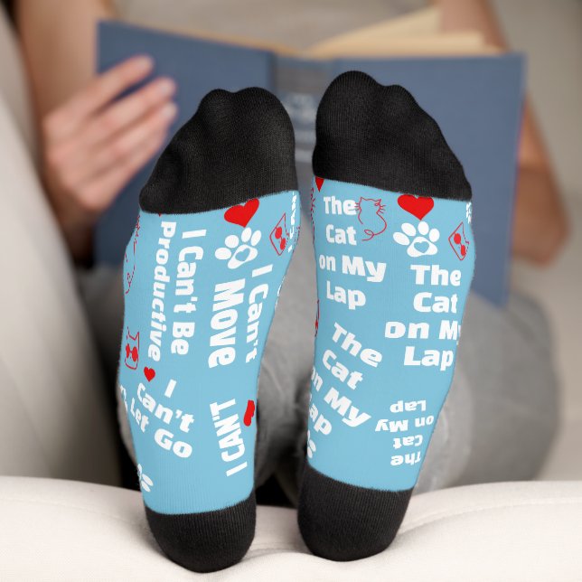 Chaussette Chaussettes de chat personnalisées pour Amoureux d (Fond)