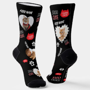 Chaussette Chaussettes de chat personnalisées pour les amoure