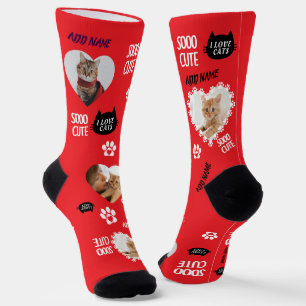 Chaussette Chaussettes de chat personnalisées pour les amoure