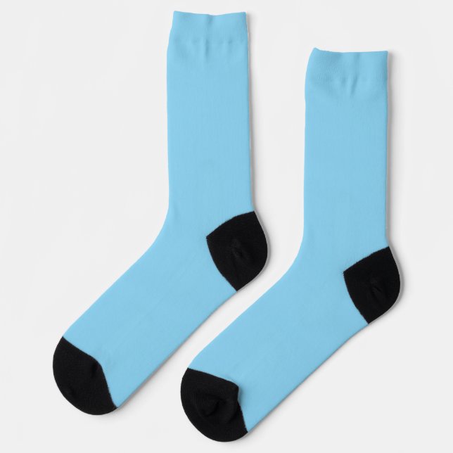Chaussette Chaussettes de compression bleu ciel avec talon et (Gauche)