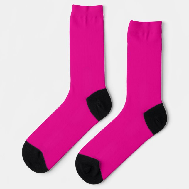 Chaussette Chaussettes de compression rose vif avec talon et  (Gauche)