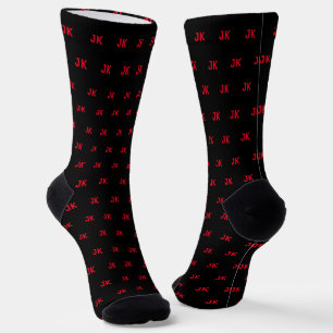 Chaussette Chaussettes de couleur personnalisées Monogramme p