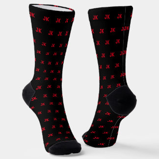 Chaussette Chaussettes de couleur personnalisées Monogramme p