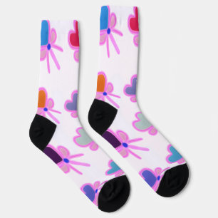 Chaussette Chaussettes de crew personnalisées motif cœur arc