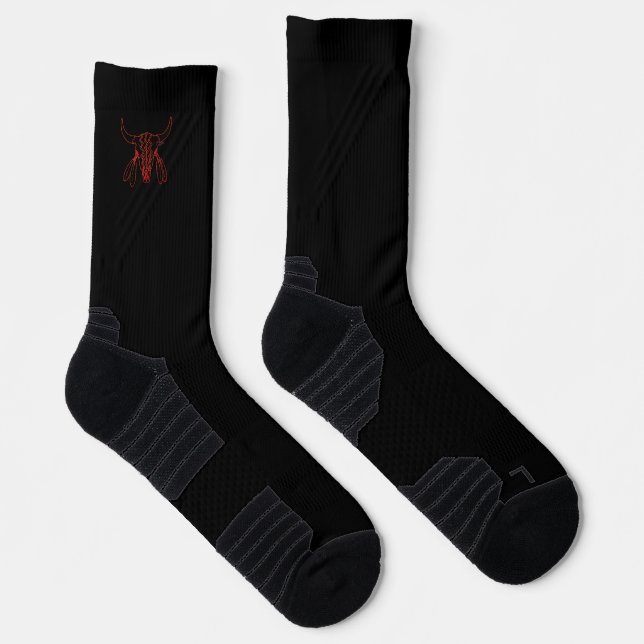 Chaussette Chaussettes de danse Red Ghost Buffalo noires haut (Droite)
