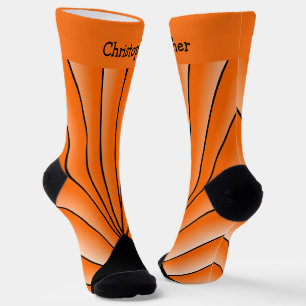 Chaussette Chaussettes de design Art Déco Orange