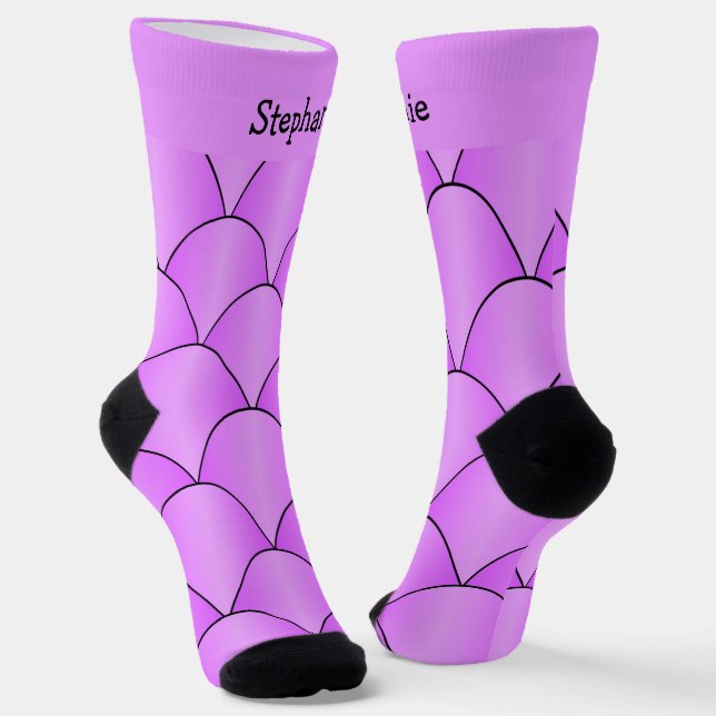 Chaussette Chaussettes de design Art Déco violet (Angulaire)