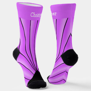 Chaussette Chaussettes de design Art Déco violet