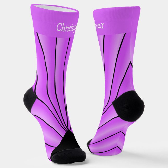 Chaussette Chaussettes de design Art Déco violet (Angulaire)
