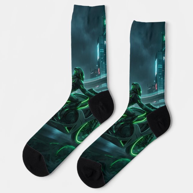 Chaussette Chaussettes de design de moto (Gauche)