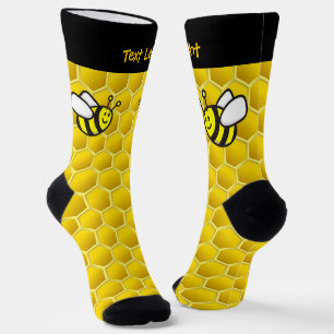 Chaussette Chaussettes de dessin d'abeilles