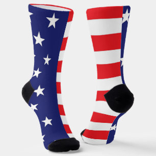 Chaussette Chaussettes de Drapeau Américain Étoiles Grilles R