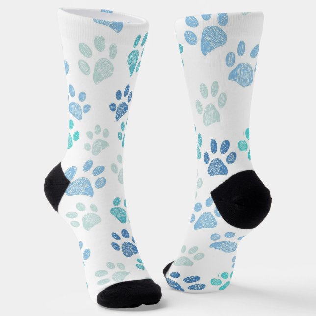 Chaussette Chaussettes de équipage à empreinte de patte en aq (Angulaire)