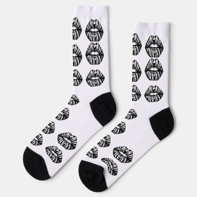 Chaussette Chaussettes de équipage à motif de baiser –  Conce (Gauche)
