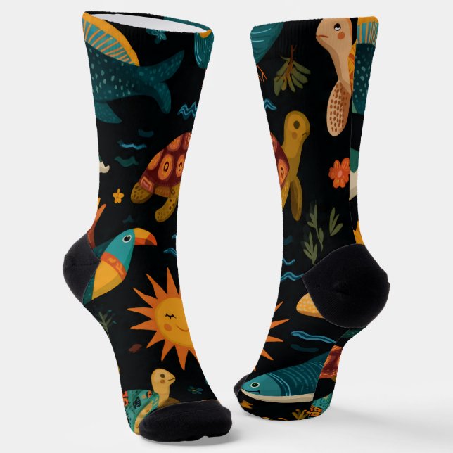 Chaussette Chaussettes de équipage d'animaux de la vie de pla (Angulaire)