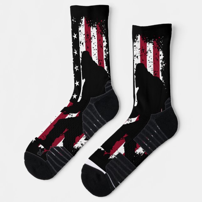 Chaussette Chaussettes de équipage de drapeau américain Bigfo (Gauche)