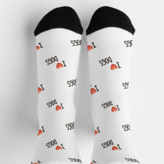 Chaussette Chaussettes de équipage de motif de chiens que j'a