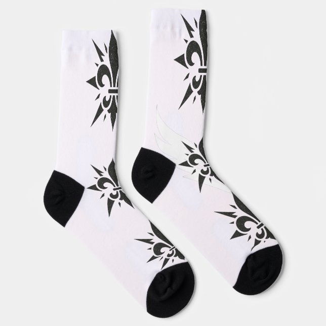 Chaussette Chaussettes de équipage "Fleur-de-lis stylisée" (Droite)