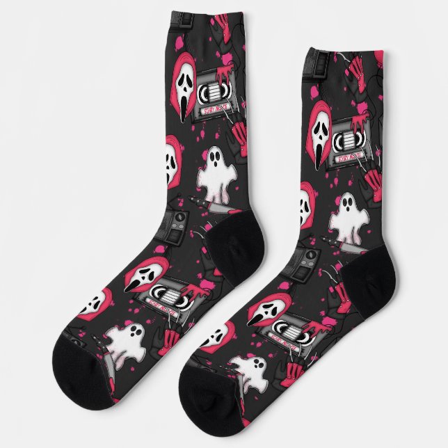 Chaussette Chaussettes de équipage sur le thème de l'horreur (Gauche)