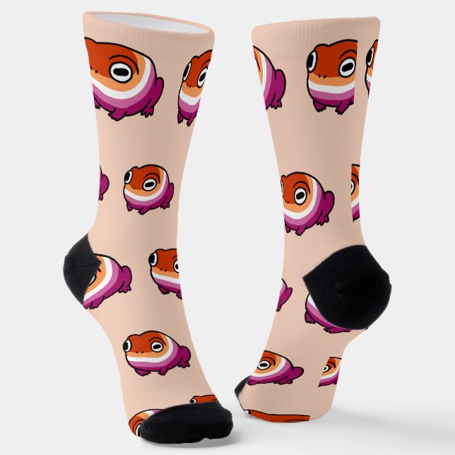 Chaussette Chaussettes de fierté de grenouille lesbienne Chon (Angulaire)