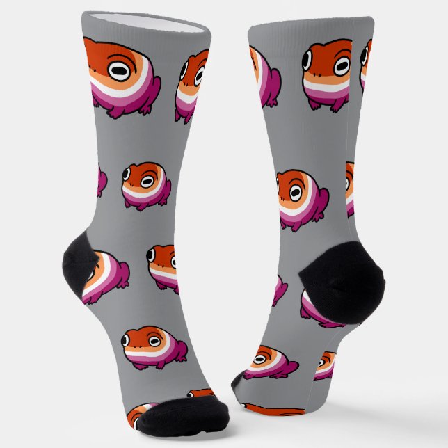 Chaussette Chaussettes de fierté de grenouille lesbienne Chon (Angulaire)