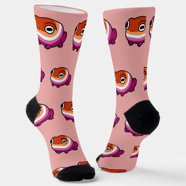 Chaussette Chaussettes de fierté de grenouille lesbienne Chon (Angulaire)