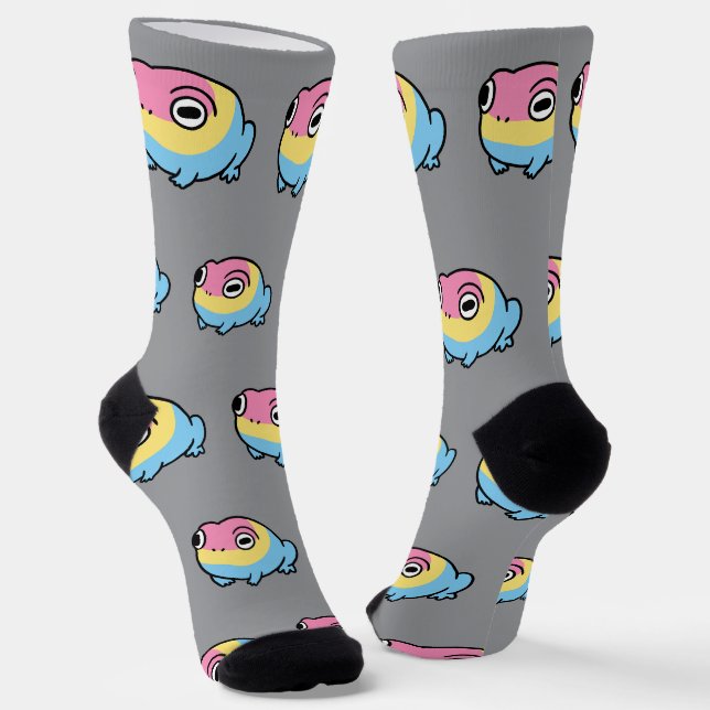 Chaussette Chaussettes de Fierté de Grenouille Pansexuelle Ch (Angulaire)