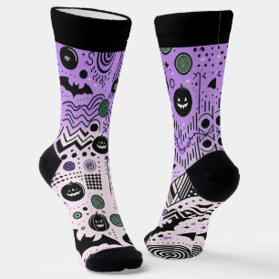 Chaussette Chaussettes de Halloween mignonnes avec nom