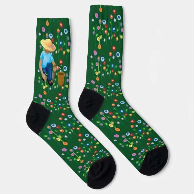 Chaussette Chaussettes de jardinier à fleurs (Droite)