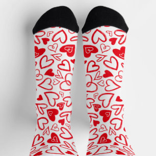 Chaussette Chaussettes de jour Vallentines. Crazy fun coeur r