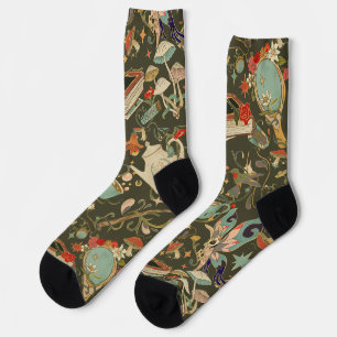 Chaussette Chaussettes de la fête du thé aux champignons