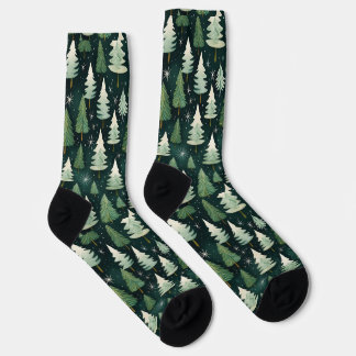 Chaussette Chaussettes de la forêt de sapins de Noël