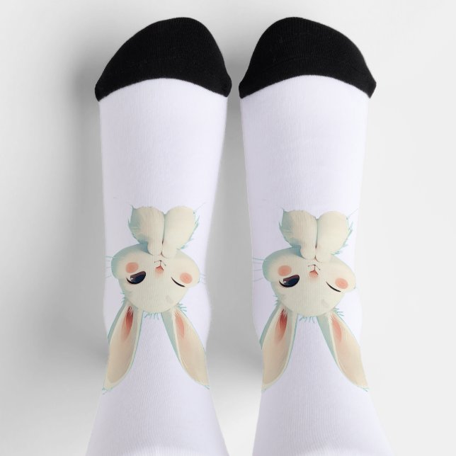 Chaussette Chaussettes de lapin minimalistes mignonnes (Haut)