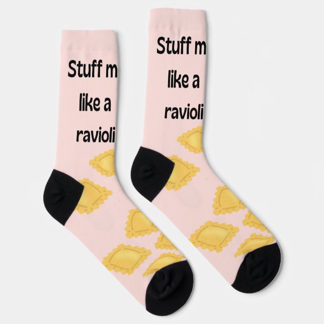 Chaussette Chaussettes de l'équipage de ravioli Citation drôl (Droite)