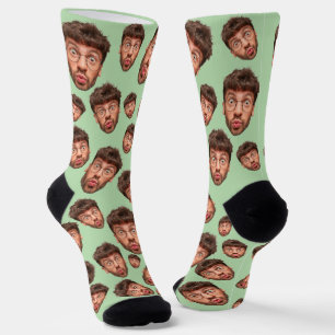 Chaussette Chaussettes de l'équipage de visage de photo amusa