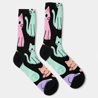 Chaussette Chaussettes de l'équipage des chats pastel mignons