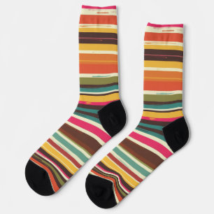 Chaussette Chaussettes de l'équipage Rétro Rayures Soixante-d
