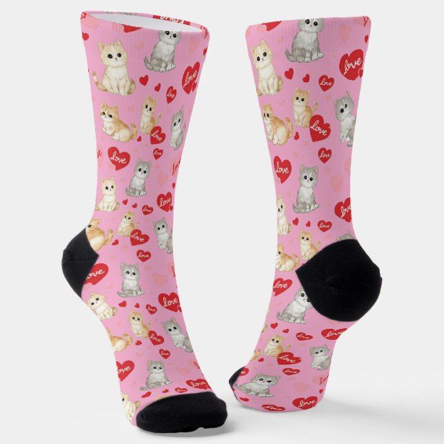 Chaussette Chaussettes de l'équipe de la Saint-Valentin Kitte (Angulaire)