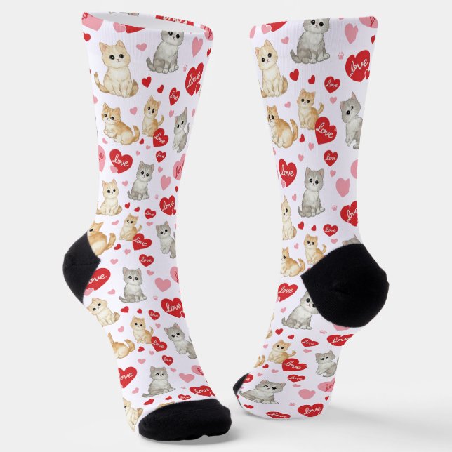 Chaussette Chaussettes de l'équipe de la Saint-Valentin Kitte (Angulaire)