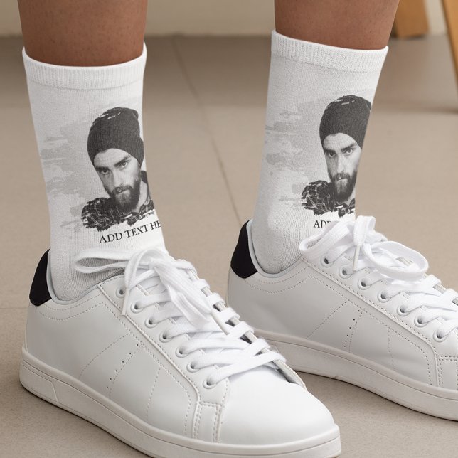 Chaussette Chaussettes de l'équipe photo moderne (Créateur téléchargé)