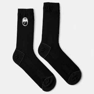 Chaussette Chaussettes de luxe noir Dragon blanc