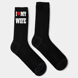 Chaussette Chaussettes de mariage amusantes J'aime ma femme