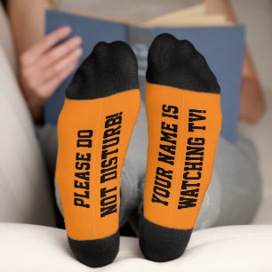 Chaussette Chaussettes de message PERSONNALISÉES orange