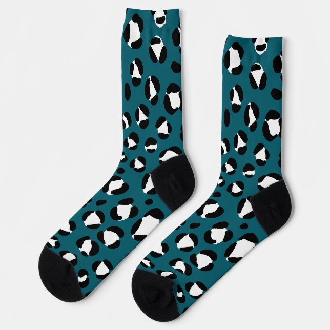 Chaussette Chaussettes de mode à motif animal imprimé léopard (Gauche)